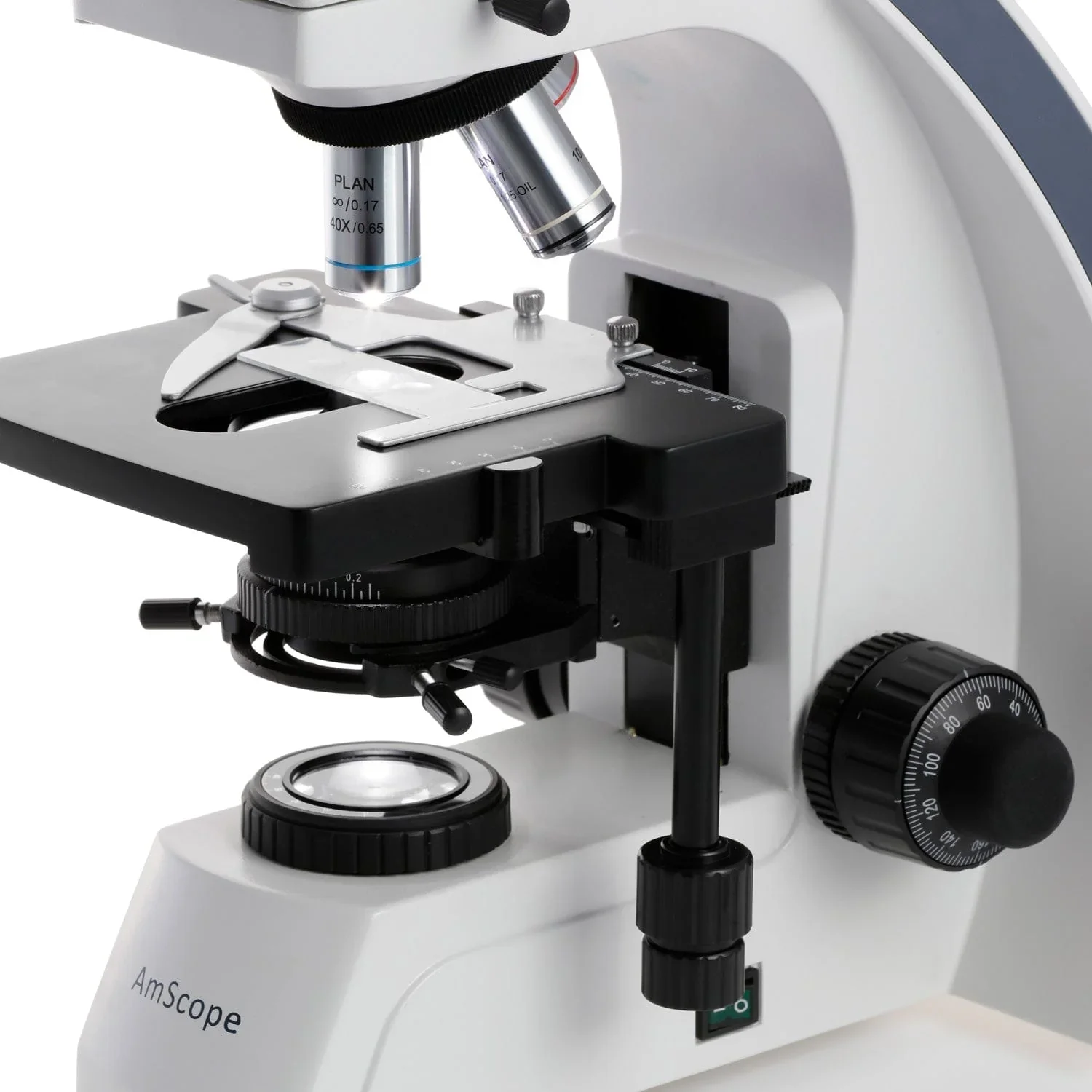 Microscope Compound 40X - Microscópio Composto Trinocular de Laboratório de